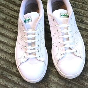 Womens Adidas Stan Smith CF White Leather Scale Print Shoes Sneakers Size 7.5 M